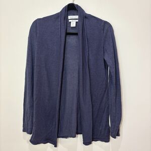 Rachel Zoe 100% Linen Open Front Cardigan Women S Blue Sweater CoastalCore Beach